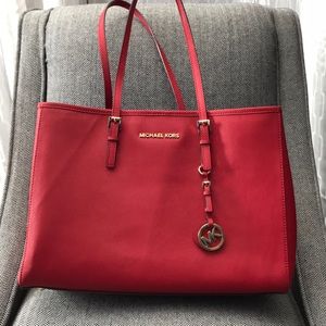 Michael by Michael Kors Red Leather Bag